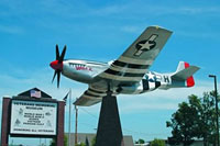 World War II, P-51 Mustang fighter plane located at the Veterans Memorial Museum
